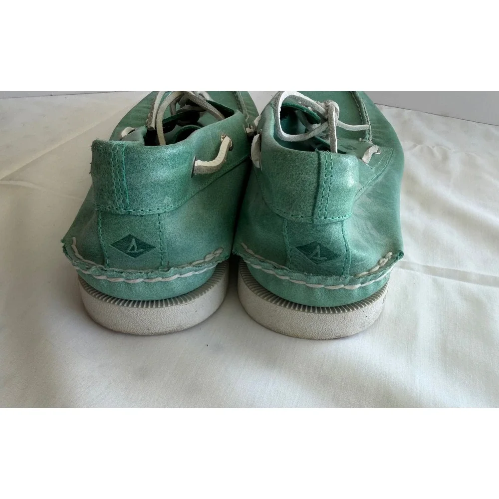Sperry Top Sider Men's Green Leather Shoes Lace Up‎ Size 13